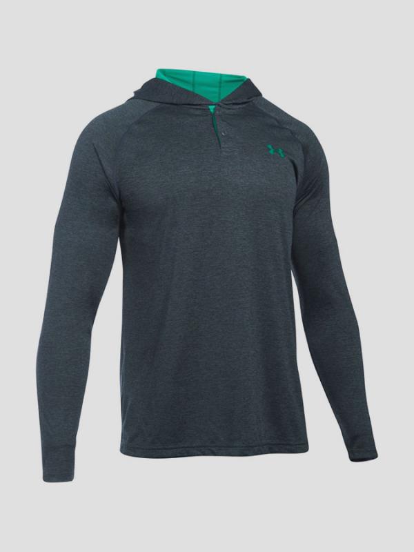 Tričko Under Armour Heatgear Tech Popover Henley Šedá