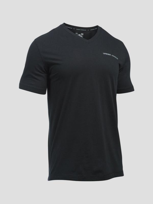 Tričko Under Armour Heatgear Charged Cotton V-Neck Černá