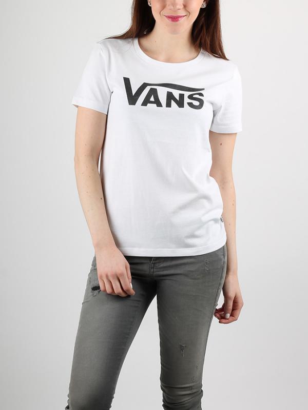 Tričko Vans Wm Flying V Crew White/Black Bílá
