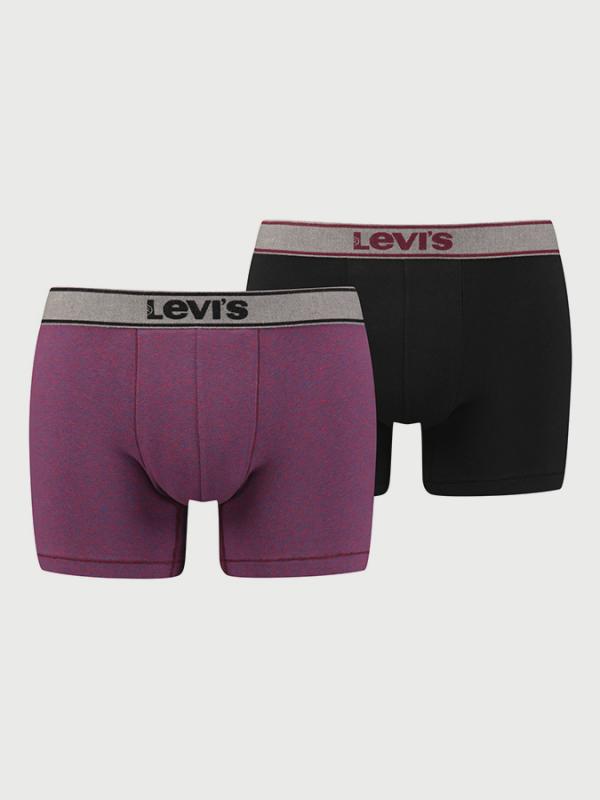 Boxerky LEVI'S 200Sf Snow Heather Boxer Brief 2 Pack Barevná