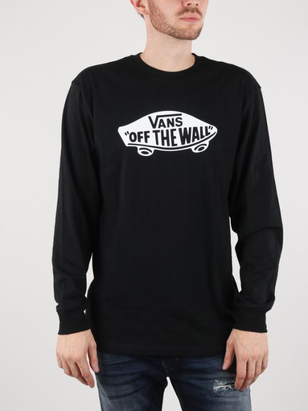 Tričko Vans MN Otw Long Sleeve Black/White Černá