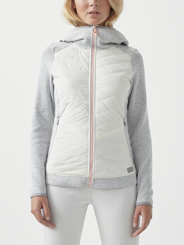 Bunda O´Neill PW Piste Hoodie Baffle Fleece Bílá