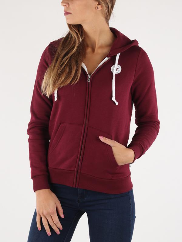 Mikina Converse W Chuck Taylor Full-Zip Hoodie Červená