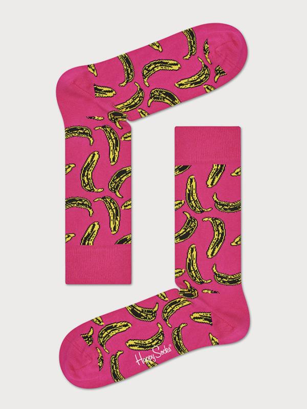 Ponožky Happy Socks Andy Warhol Banana Sock Růžová