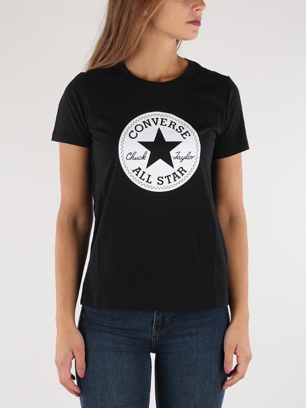 Tričko Converse W Chuck Patch Crew Tee Černá