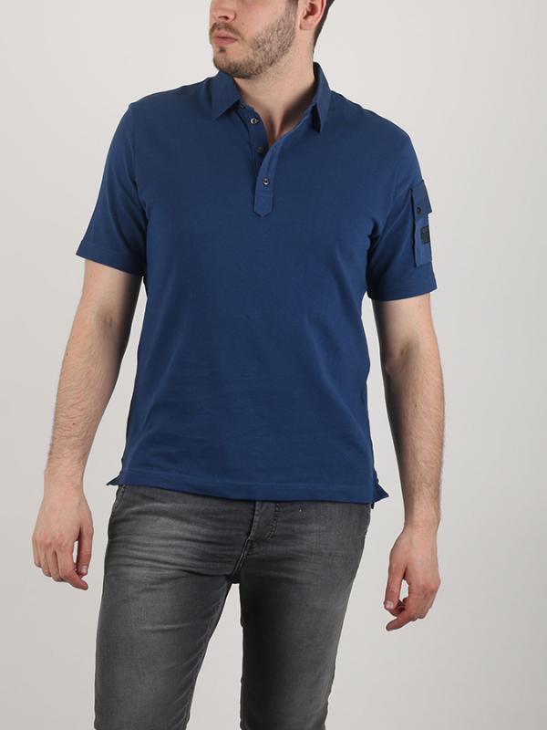 Tričko Diesel T-POLL-MIX CAMICIA Modrá