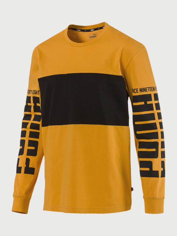 Tričko Puma Rebel Up LS Tee Žlutá