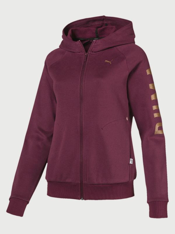 Mikina Puma ATHLETIC FZ Hoody FL Červená