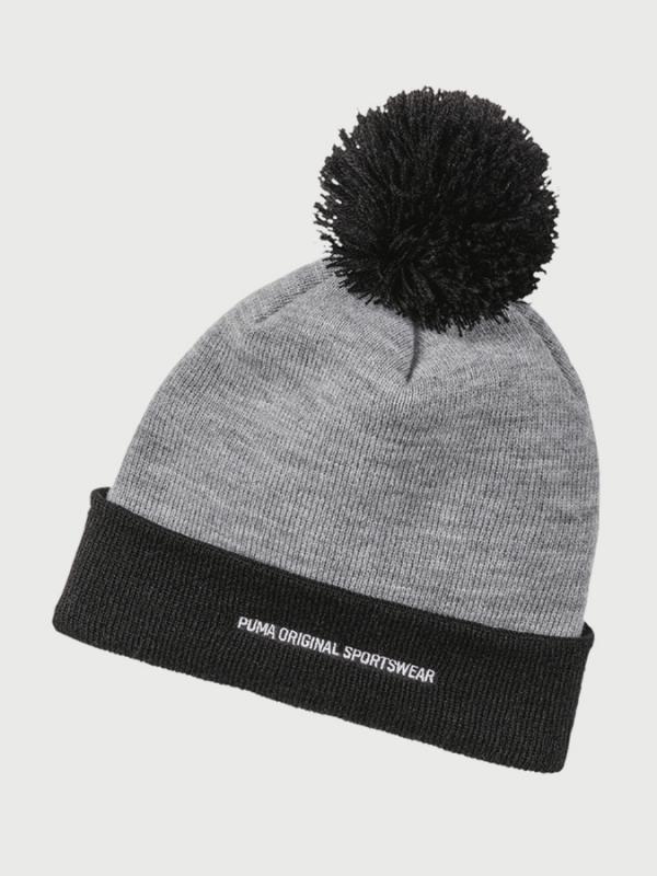 Čepice Puma STYLE Pom Pom beanie Šedá