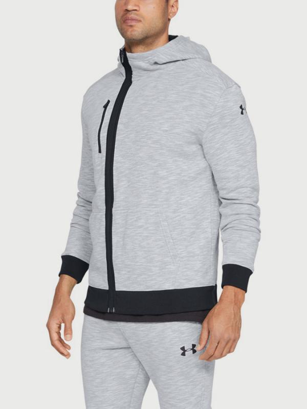 Mikina Under Armour Baseline Fz Hoodie Šedá