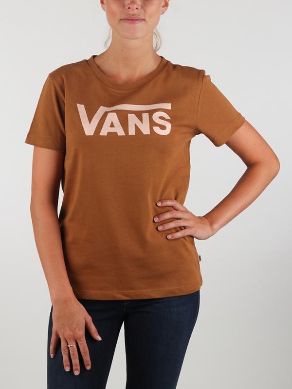 Tričko Vans Wm Flying V Crew Rubber Hnědá