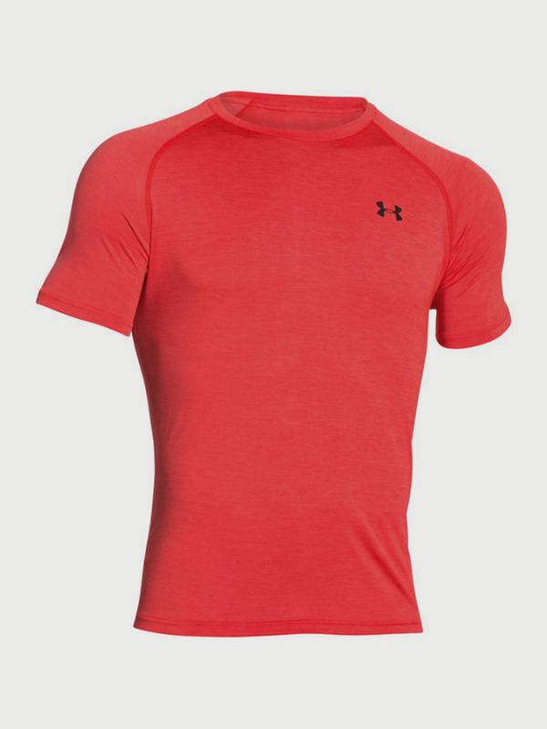 Tričko Under Armour Tech Ss Tee-Rtr//Blk Červená