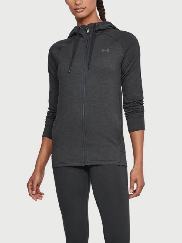 Tričko Under Armour Featherweight Fleece FullZip Černá