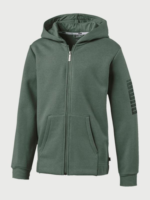 Mikina Puma Rebel Bold FZ Hoody FL Zelená