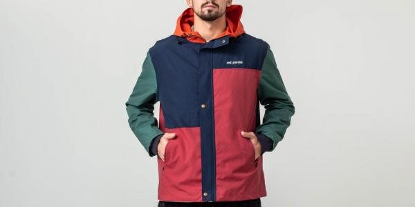 Aimé Leon Dore Blocked Parka Jacket Green/ Navy/ Rust