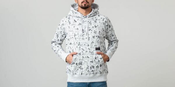 Raised by Wolves Riot Hoodie Heather Ash