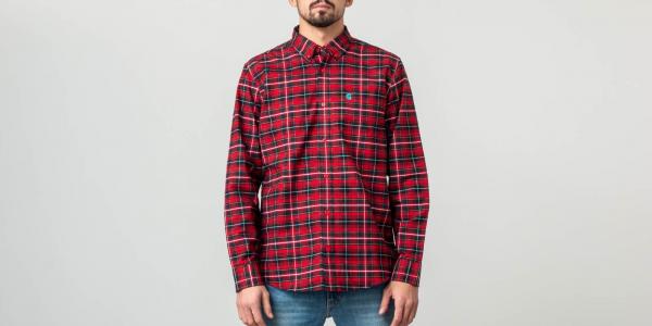 Carhartt WIP Longsleeve Patton Shirt Patton Check/ Blast Red