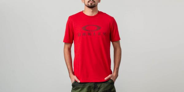 Oakley O Bark Tee Samba Red
