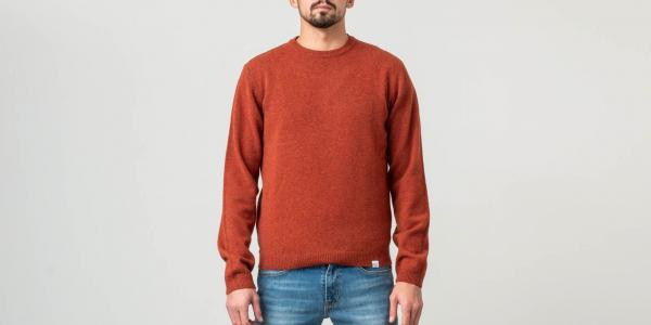 Norse Projects Sigfred Lambswool Sweater Signal Orange