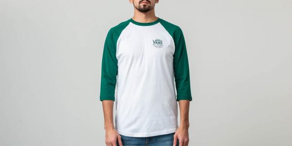 Vans Holder Street Raglan Tee White-Evergreen