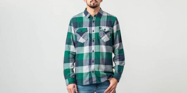 Vans Box Flannel Shirt Evergreen/ Grey Heather