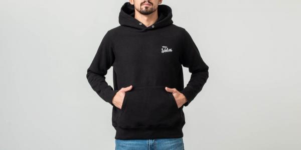 Raised by Wolves Distressed Varsity Hoodie Black