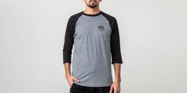 Vans Holder Street Raglan Tee Heather Grey-Black