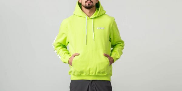 STAMPD KMS Hoodie Highlighter Yellow