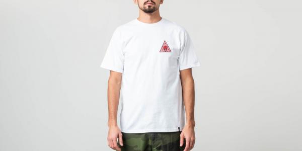 HUF x Spitfire Triple Triangle T-Shirt White