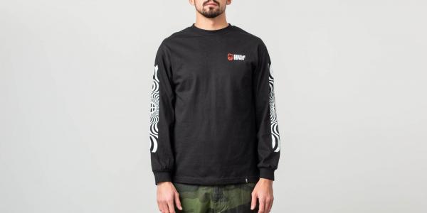 HUF x Spitfire Swirls Longsleeves Tee Black