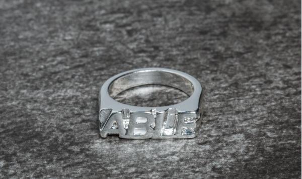 Chained and Able Able Word Ring Silver