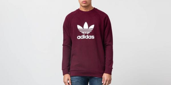 adidas Trefoil Crewneck Maroon