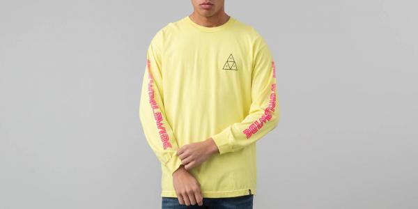 HUF Neo Triple Triangle Longsleeve Tee Yellow