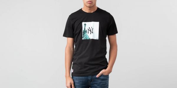 New Era MLB City Print NY Tee Black