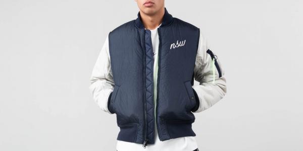 Nike Sportswear Down Fill Bomber Jacket Blue/ White