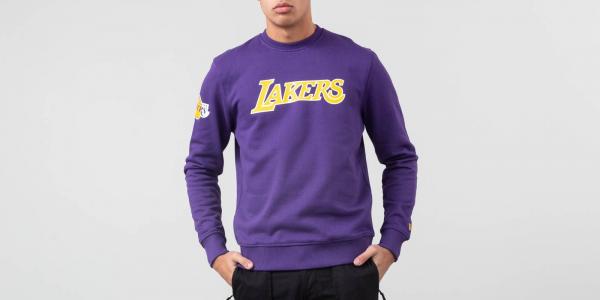 New Era NBA Team Apparel Crewneck Los Angeles Lakers Purple
