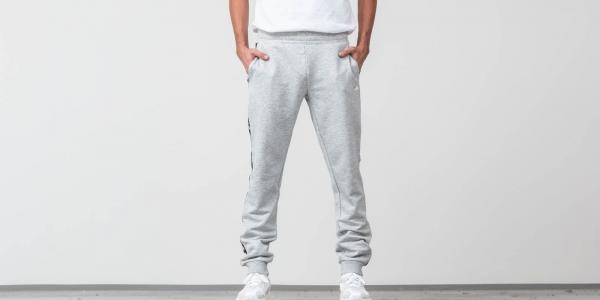 FILA Men Tadeo Tape Sweat Pants Light Grey Melange Bros