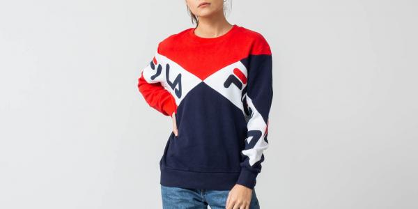Fila Lidia Boyfriend Fit Sweat Peacoat/ Red