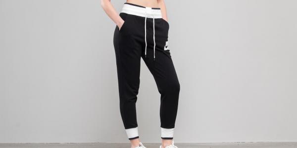 Nike Sportswear High Waist Fleece Archive Pants Black/ White
