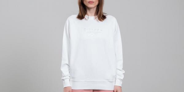 Reebok LF Cotton Cover Up Sweatshirt White