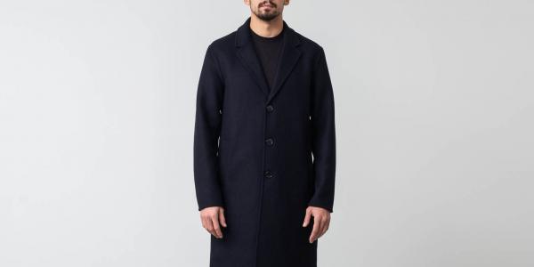SELECTED Hand Stitched Coat Dark Navy