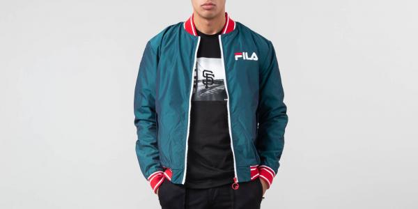 FILA Skyler Black Line Bomber Jacket Peacot