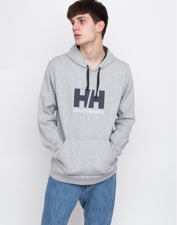 Helly Hansen Logo Hoodie Grey Melange L