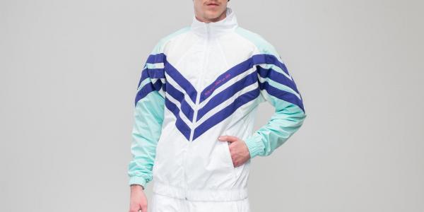adidas Consortium x Nice Kicks Tironti LTD Track Jacket White/ Energy Aqua/ Energy Ink