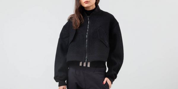 Y-3 Reversible Wool Bomber Jacket Black