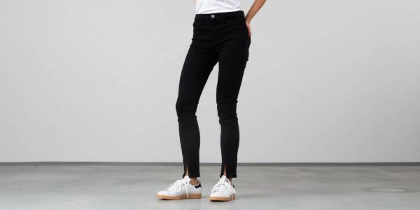 SELECTED Gaia HW Crop Slit Jegging Black Denim