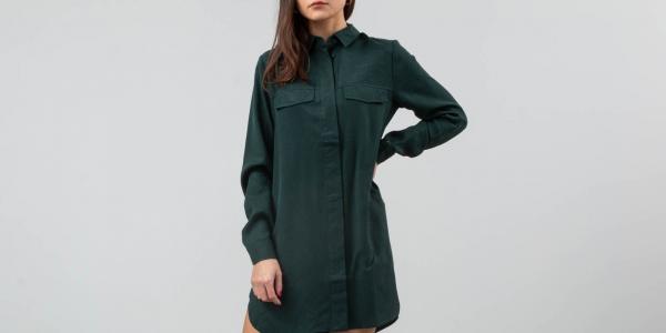 SELECTED Frita Long Shirt Scarab