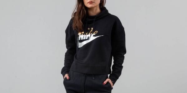 Nike Sportswear Rally Crop Hoodie Black