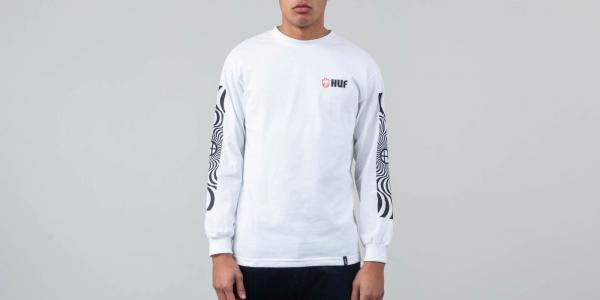 HUF x Spitfire Swirls Longsleeves Tee White