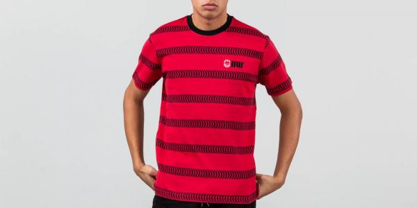HUF x Spitfire Striped Knit Shirt Red